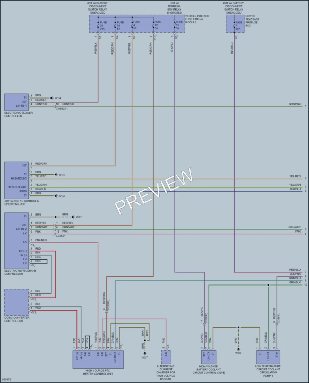 2024 MercedesBenz eSprinter Air Conditioning wiring diagram preview