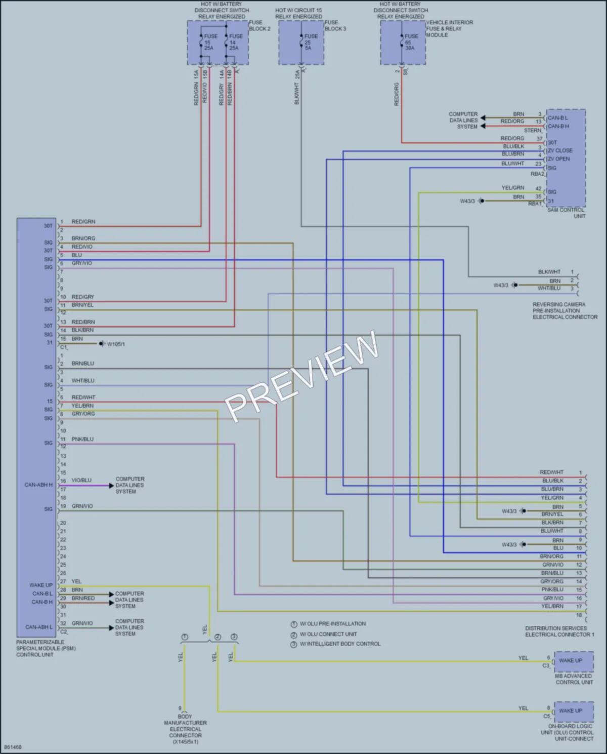 2024 MercedesBenz eSprinter Body Control Modules wiring diagram preview