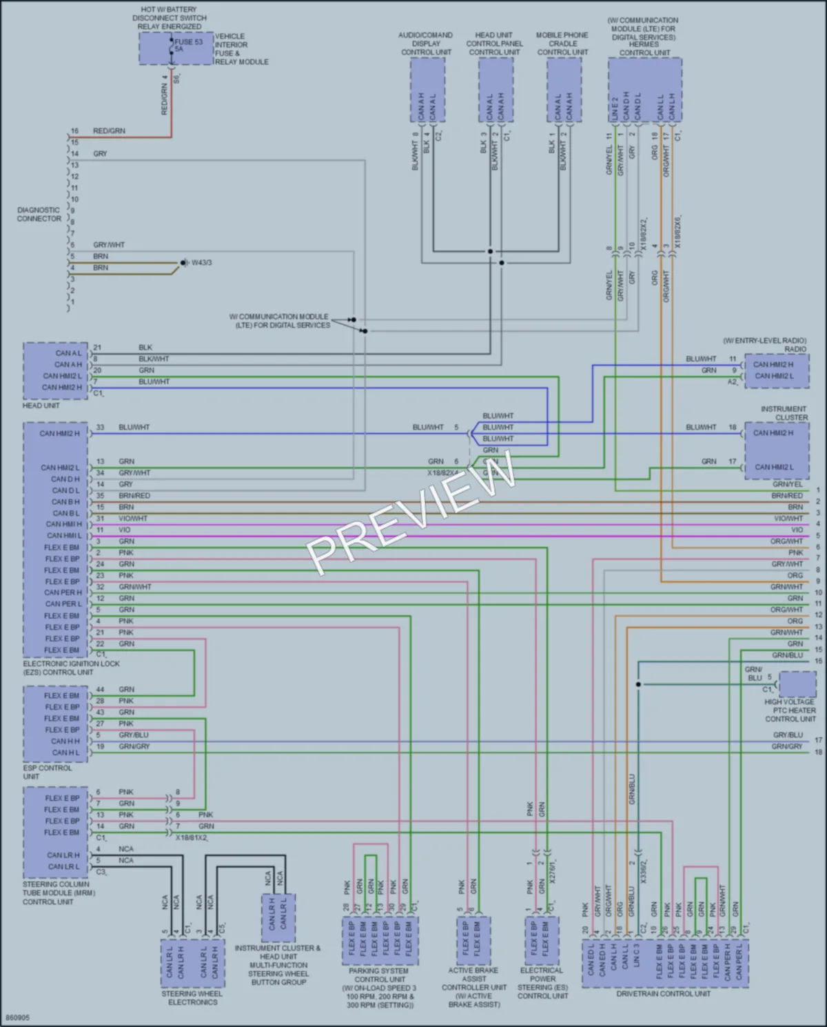 2024 MercedesBenz eSprinter Computer Data Lines wiring diagram preview