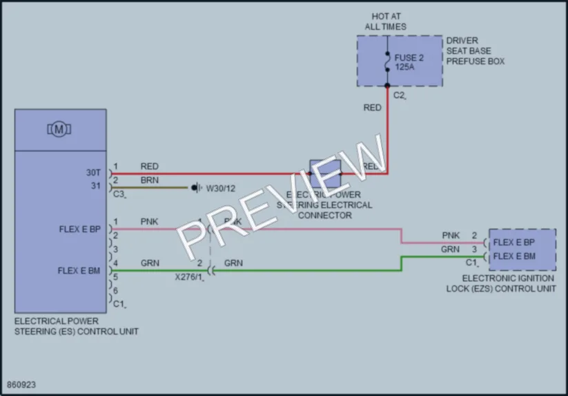 2024 MercedesBenz eSprinter Electronic Power Steering wiring diagram preview