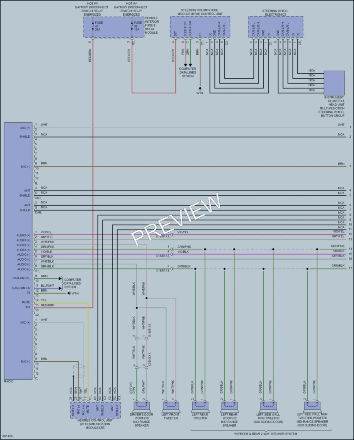 2024 MercedesBenz eSprinter Radio wiring diagram preview