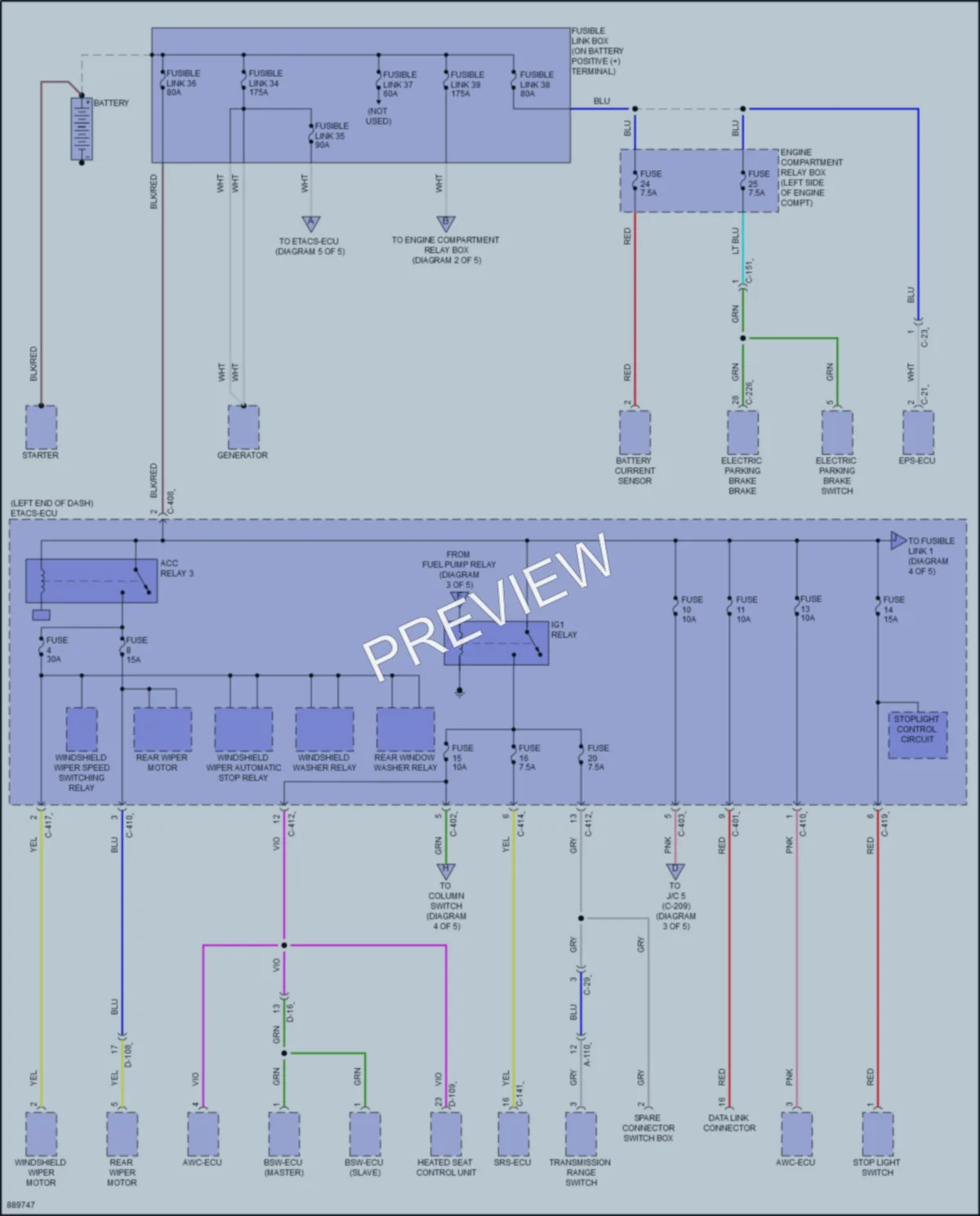 2024 Mitsubishi EclipseCross Power Distribution wiring diagram preview