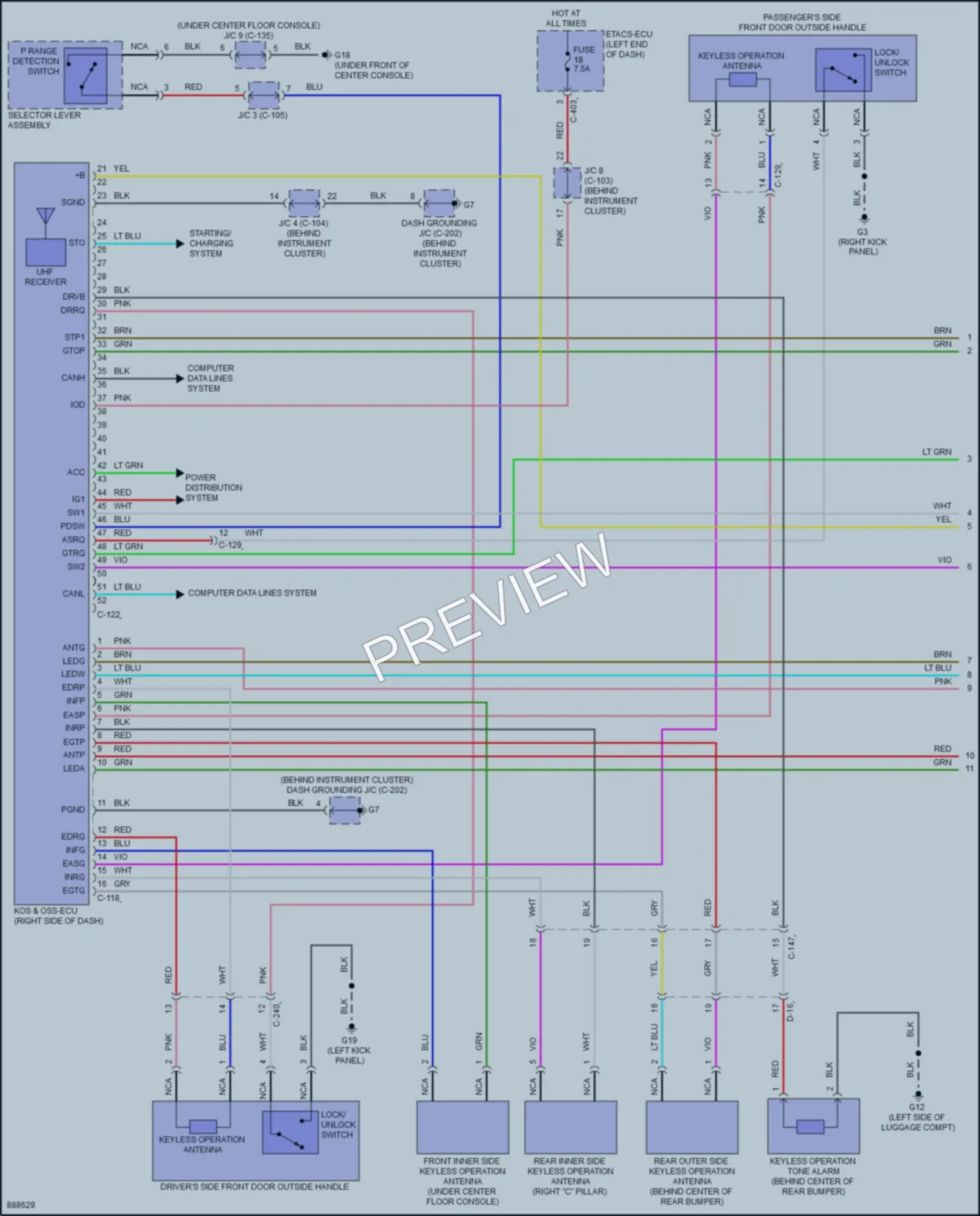 2024 Mitsubishi EclipseCross Power Door Locks wiring diagram preview