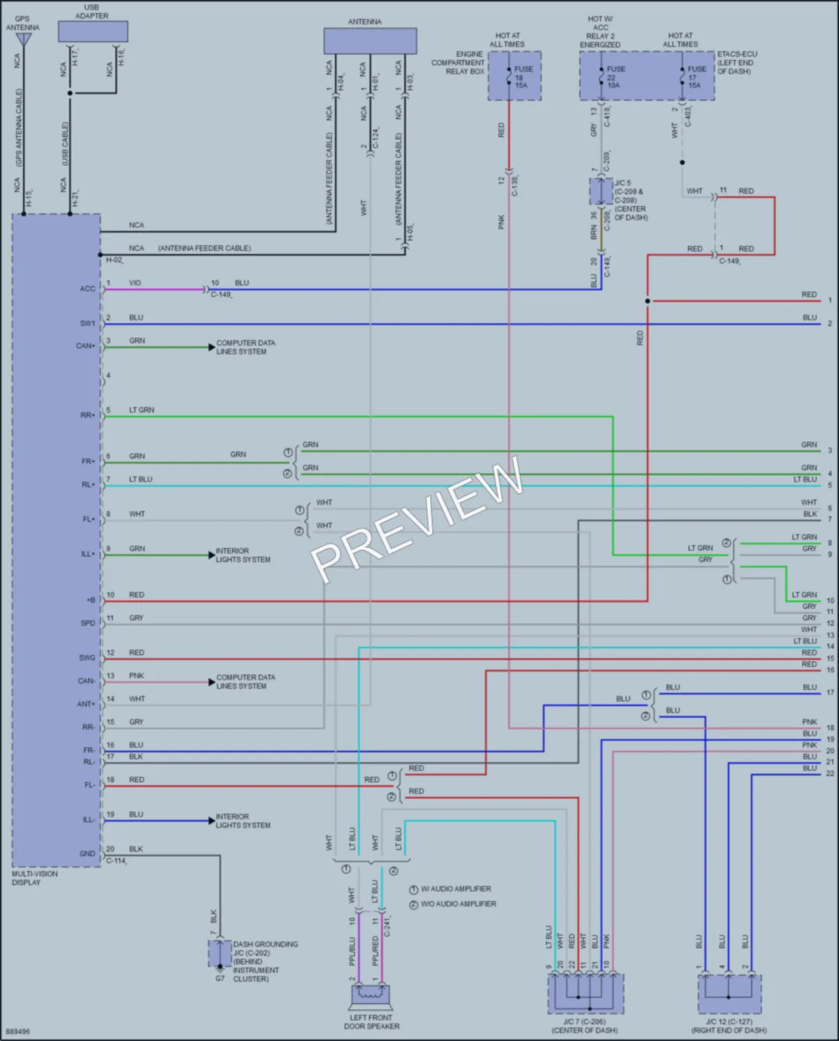 2024 Mitsubishi EclipseCross Radio wiring diagram preview
