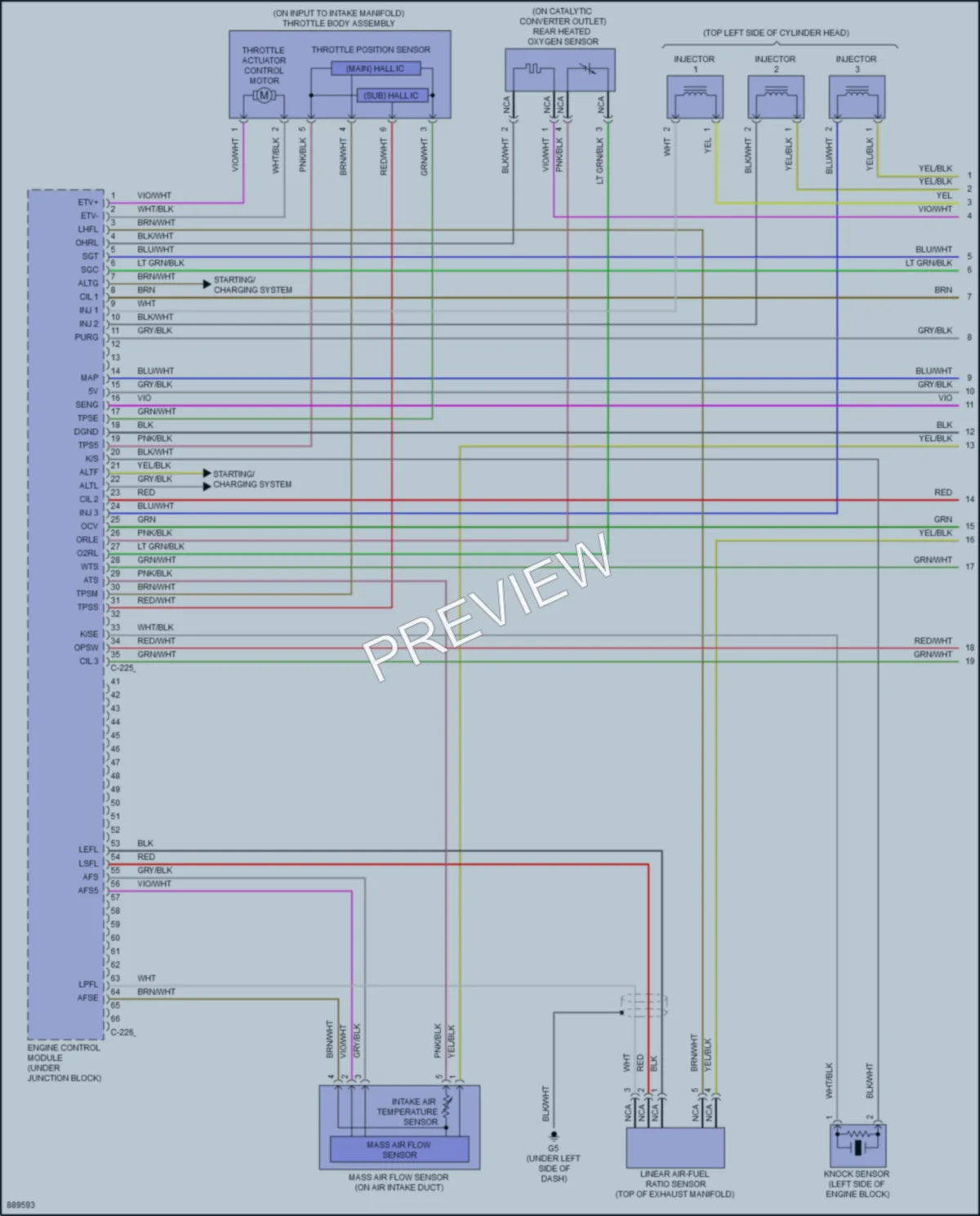 2024 Mitsubishi Mirage Engine Performance wiring diagram preview