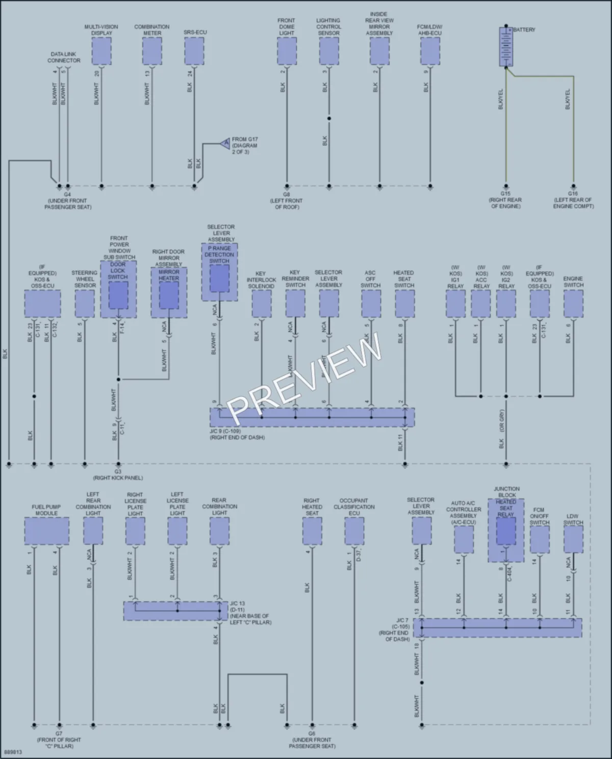 2024 Mitsubishi Mirage Ground Distribution wiring diagram preview