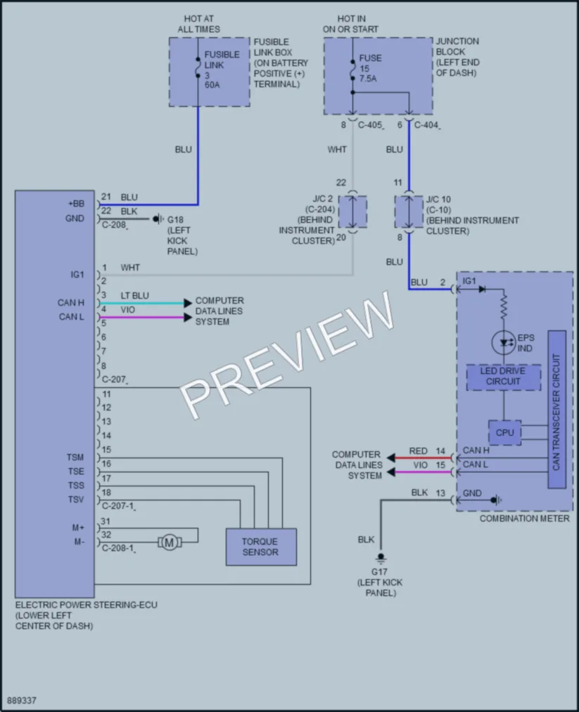 2024 Mitsubishi MirageG4 Electronic Power Steering wiring diagram preview