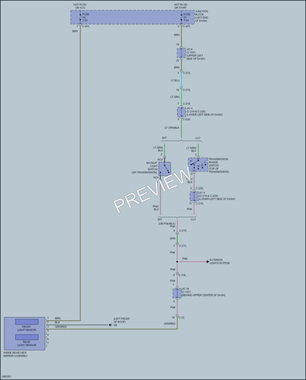 2024 Mitsubishi MirageG4 Power Mirrors wiring diagram preview
