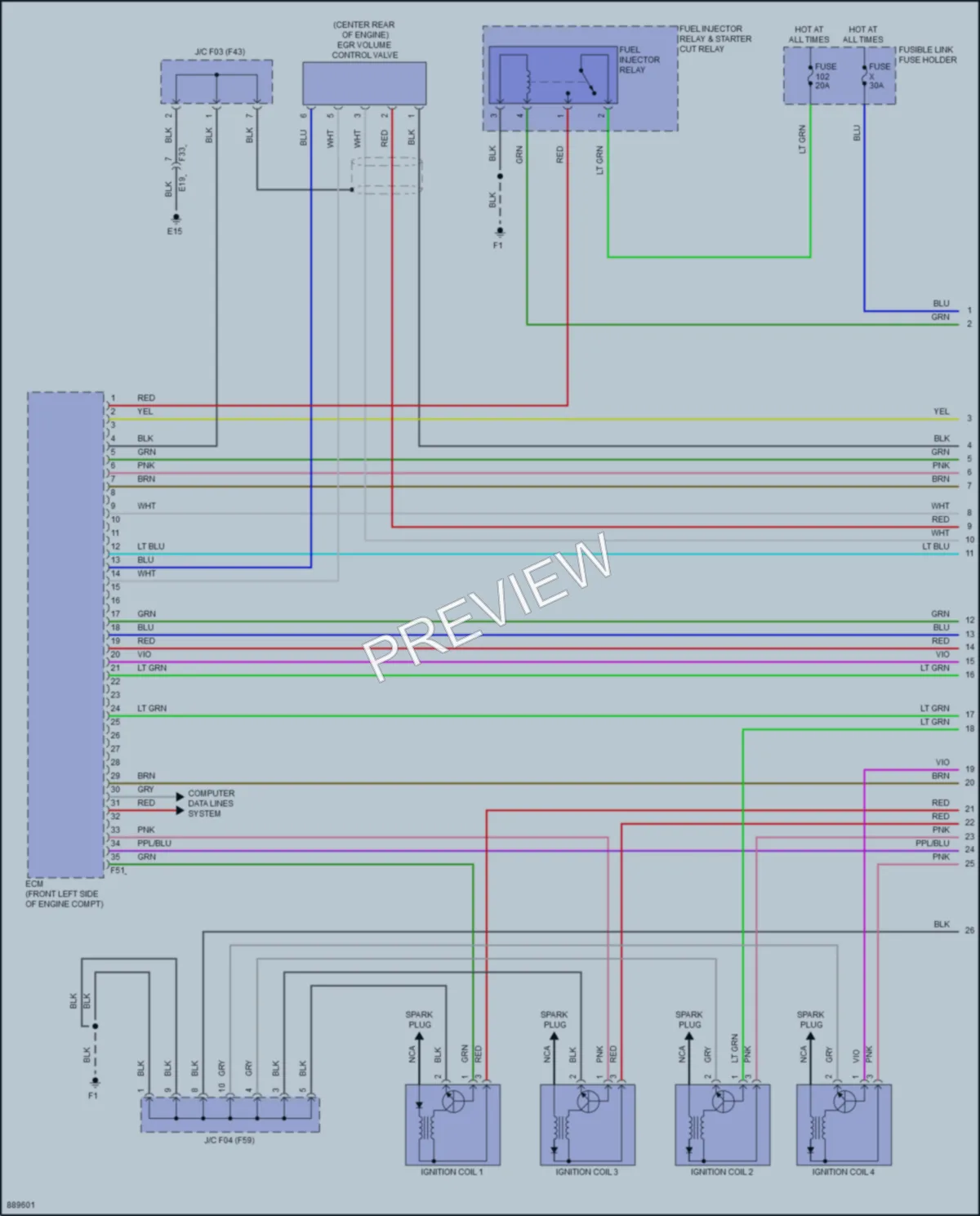 2024 Mitsubishi Outlander Engine Performance wiring diagram preview