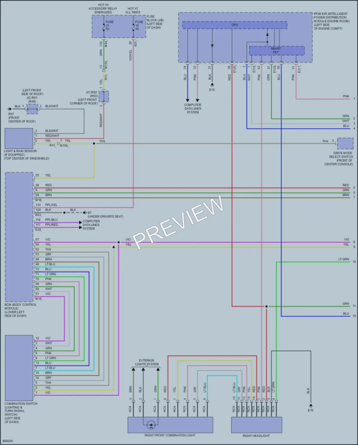 2024 Mitsubishi Outlander Headlights wiring diagram preview