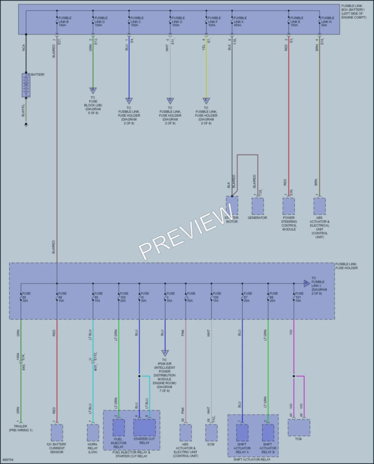 2024 Mitsubishi Outlander Power Distribution wiring diagram preview