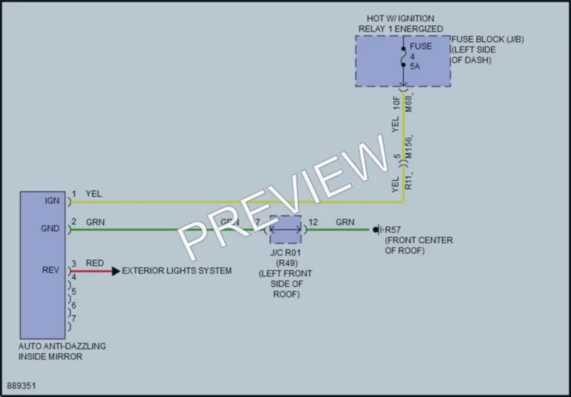 2024 Mitsubishi Outlander Power Mirrors wiring diagram preview