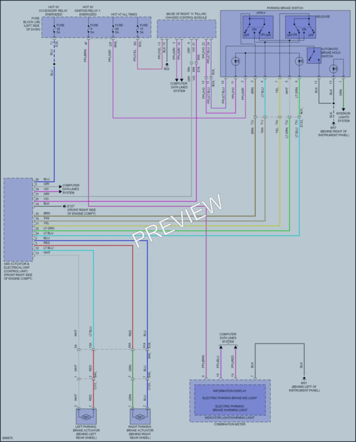 2024 Mitsubishi Outlander Shift Interlock wiring diagram preview