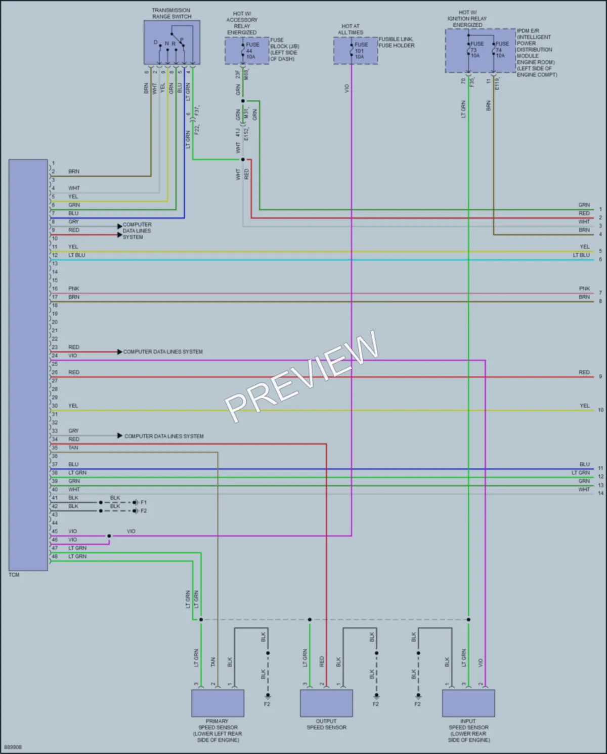 2024 Mitsubishi Outlander Transmission wiring diagram preview