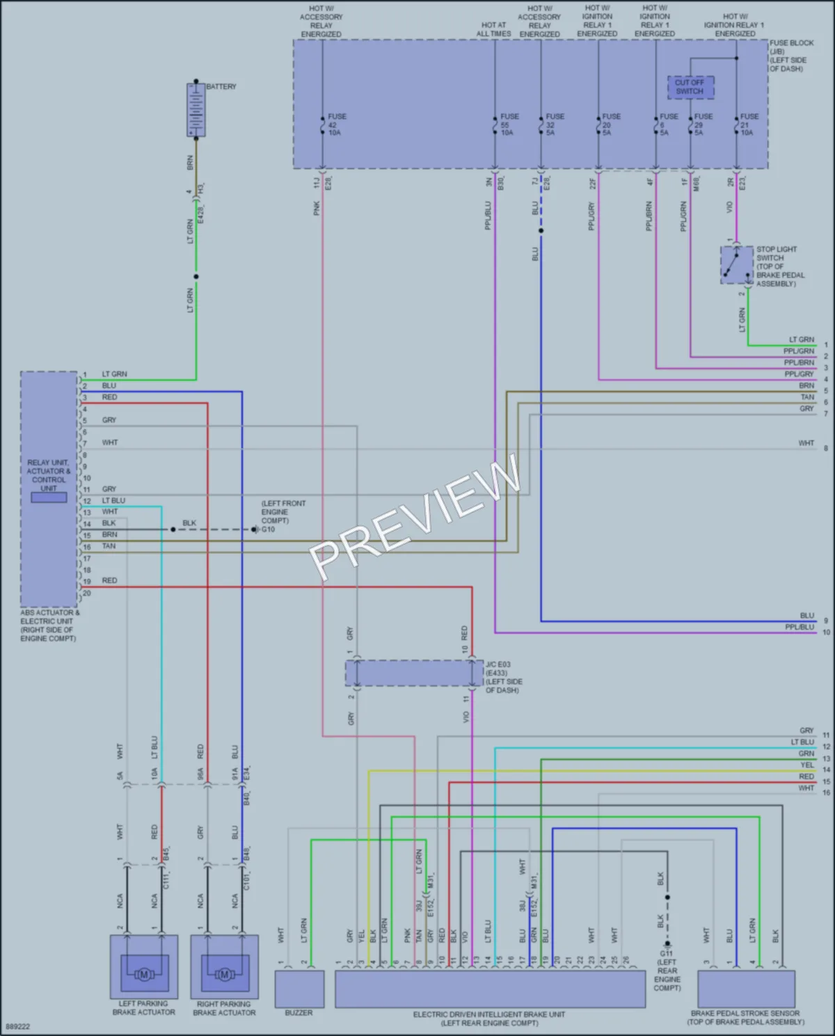 2024 Mitsubishi OutlanderPHEV Anti Lock Brakes wiring diagram preview