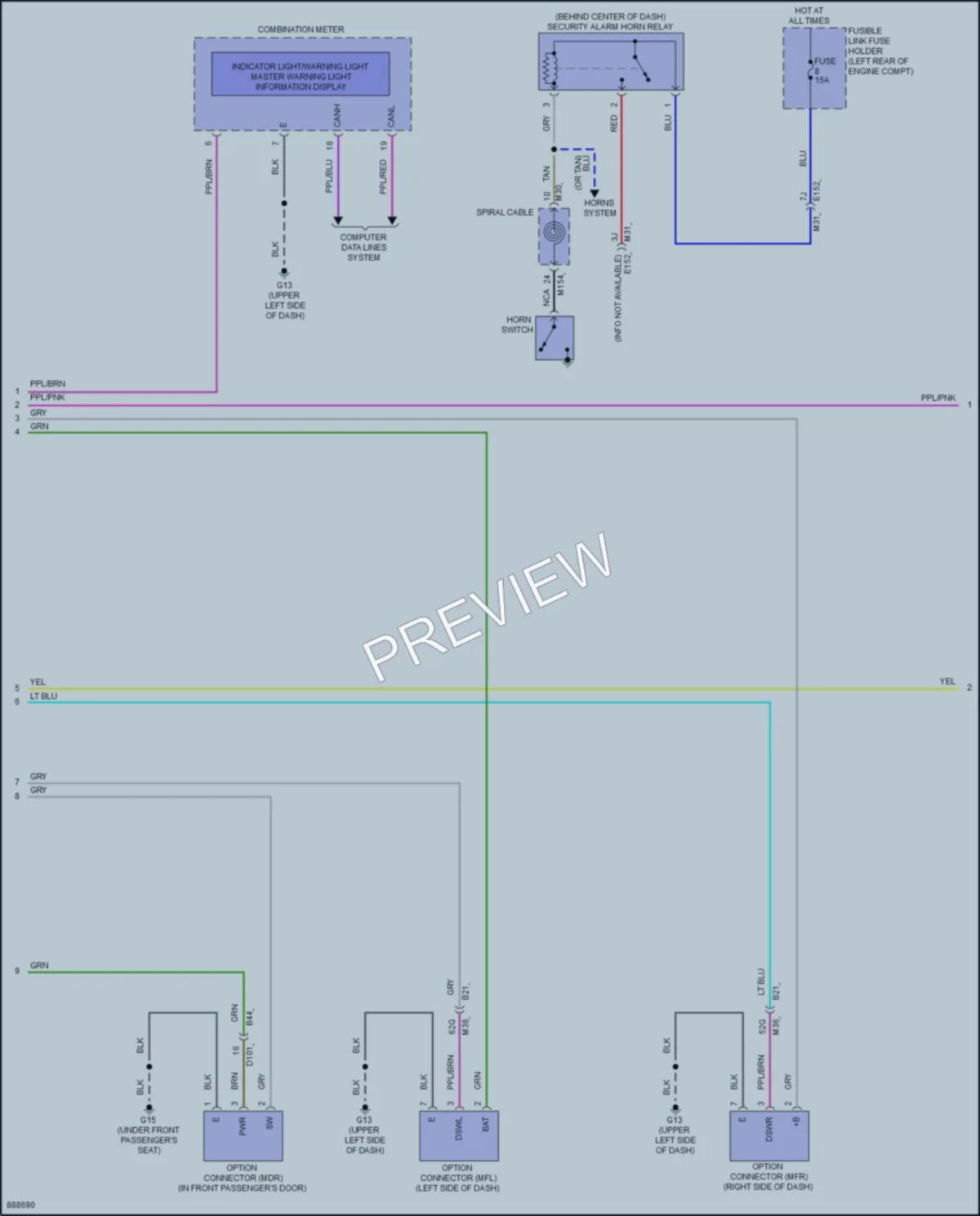 2024 Mitsubishi OutlanderPHEV Anti Theft wiring diagram preview