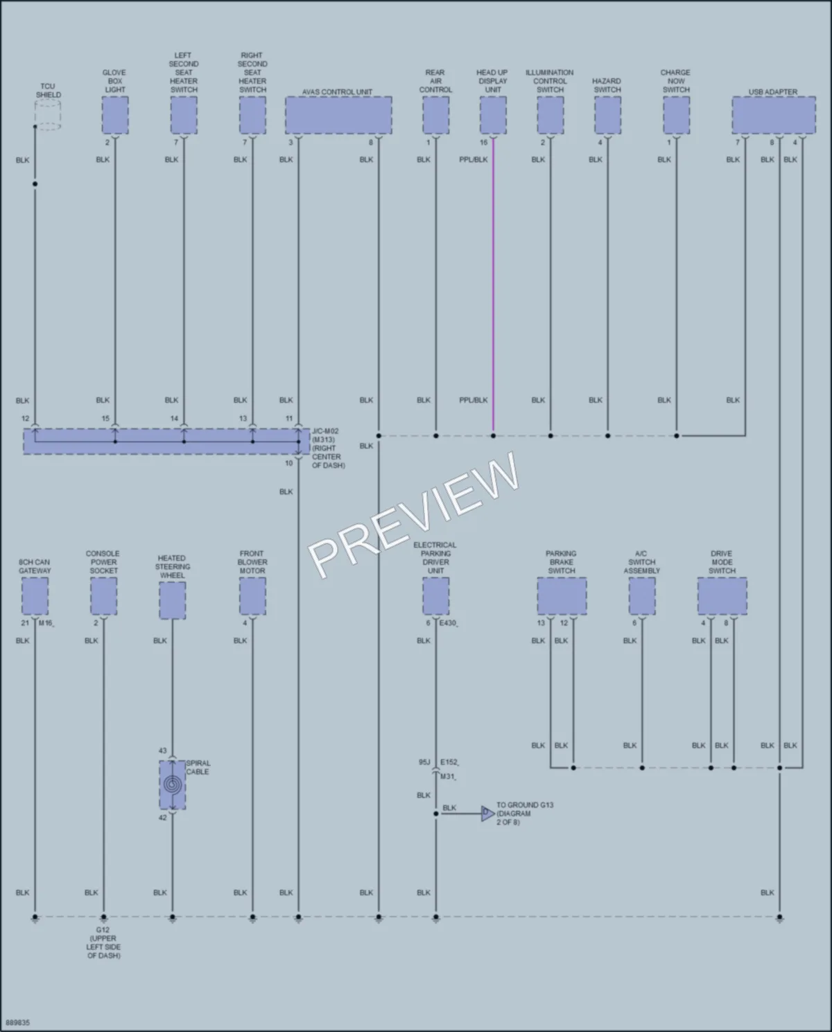 2024 Mitsubishi OutlanderPHEV Ground Distribution wiring diagram preview