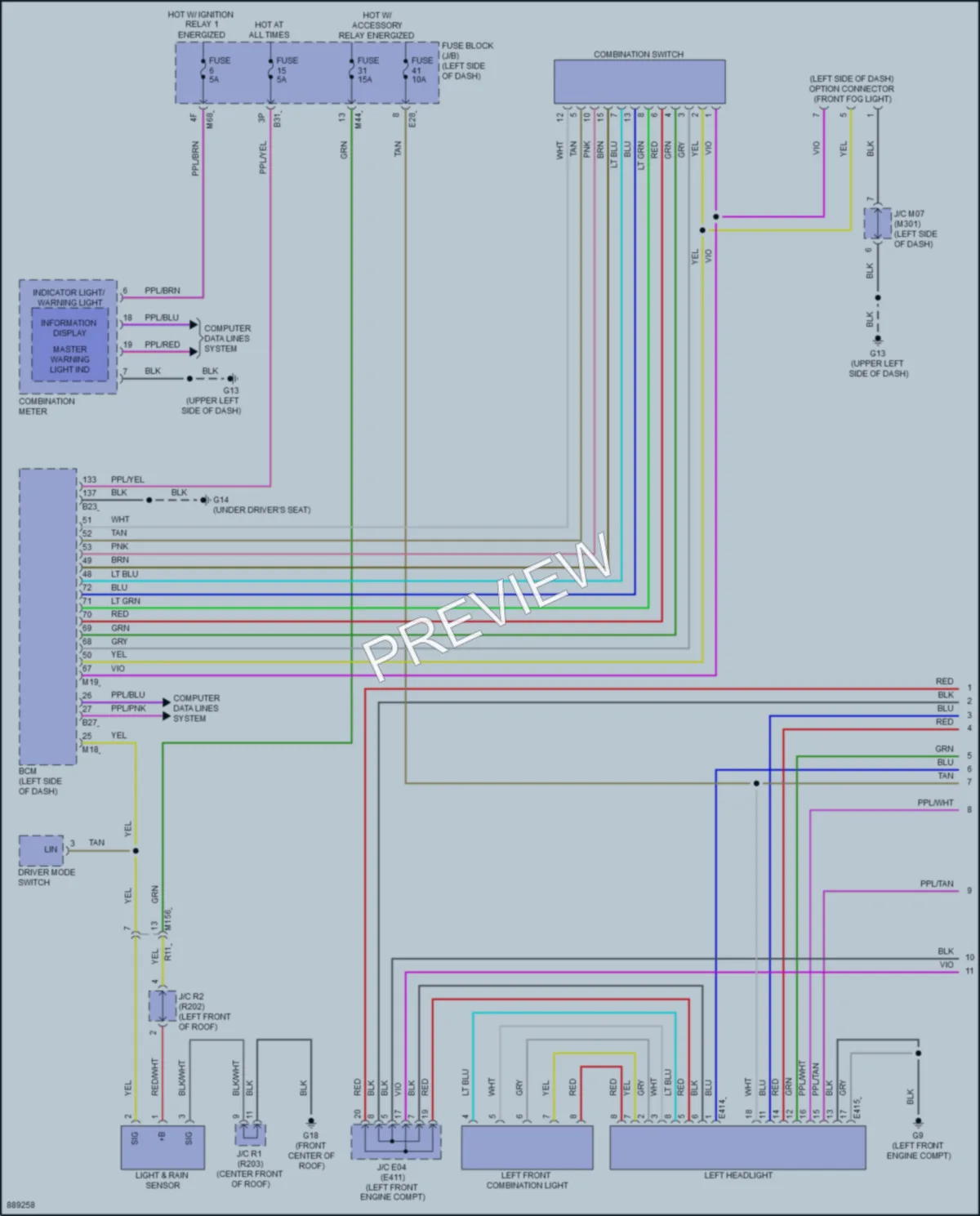2024 Mitsubishi OutlanderPHEV Headlights wiring diagram preview