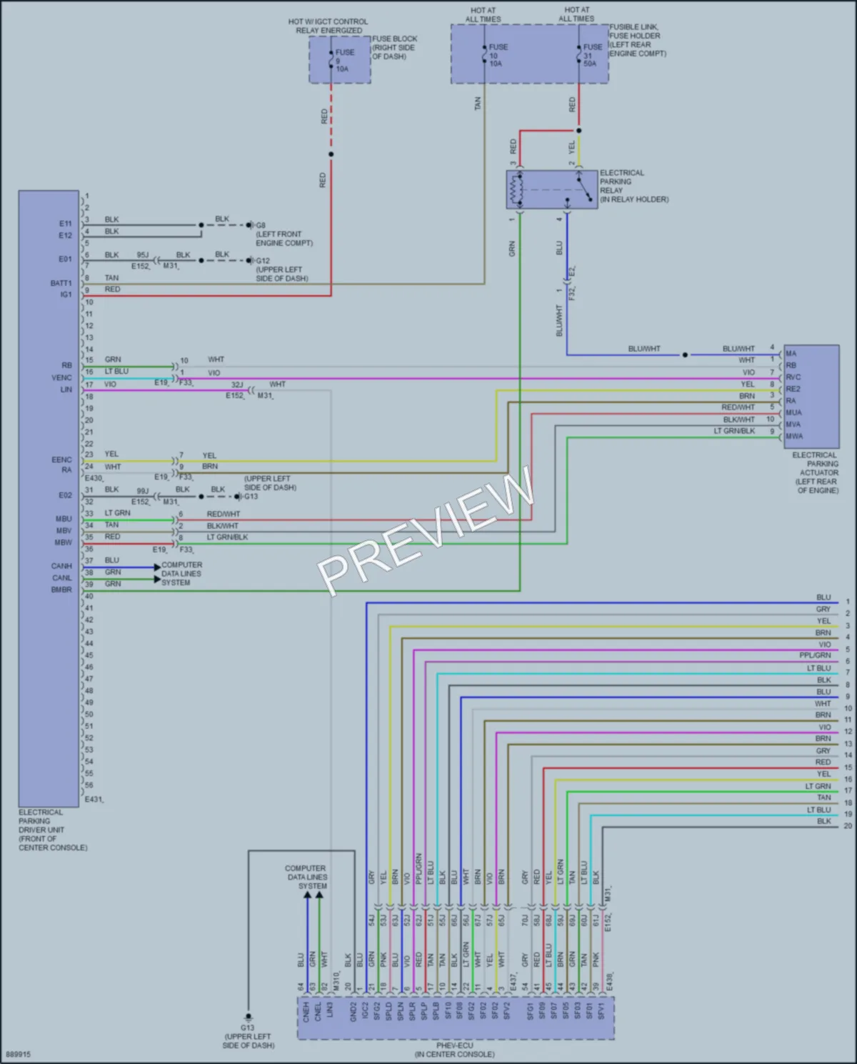 2024 Mitsubishi OutlanderPHEV Transmission wiring diagram preview