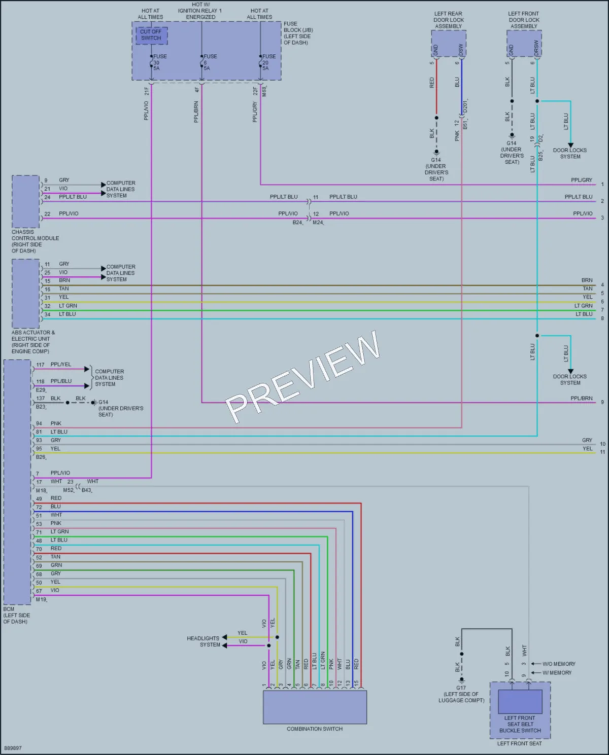 2024 Mitsubishi OutlanderPHEV Warning Systems wiring diagram preview