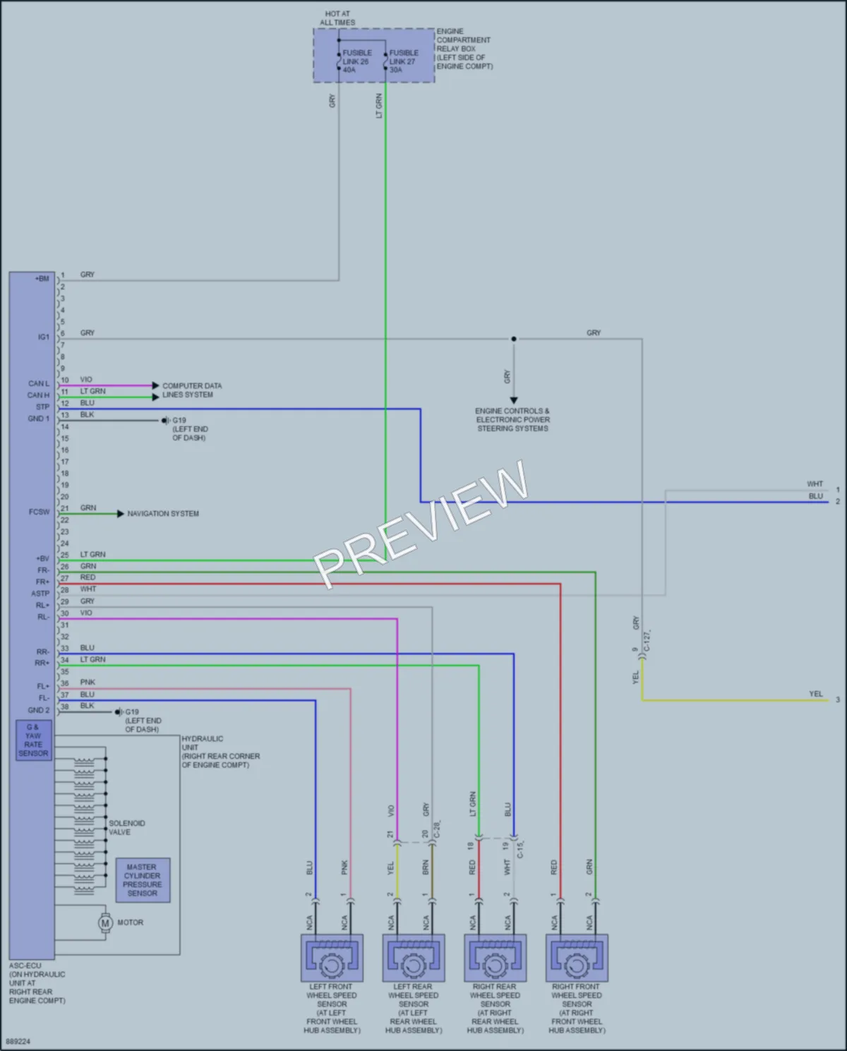 2024 Mitsubishi OutlanderSport Anti Lock Brakes wiring diagram preview