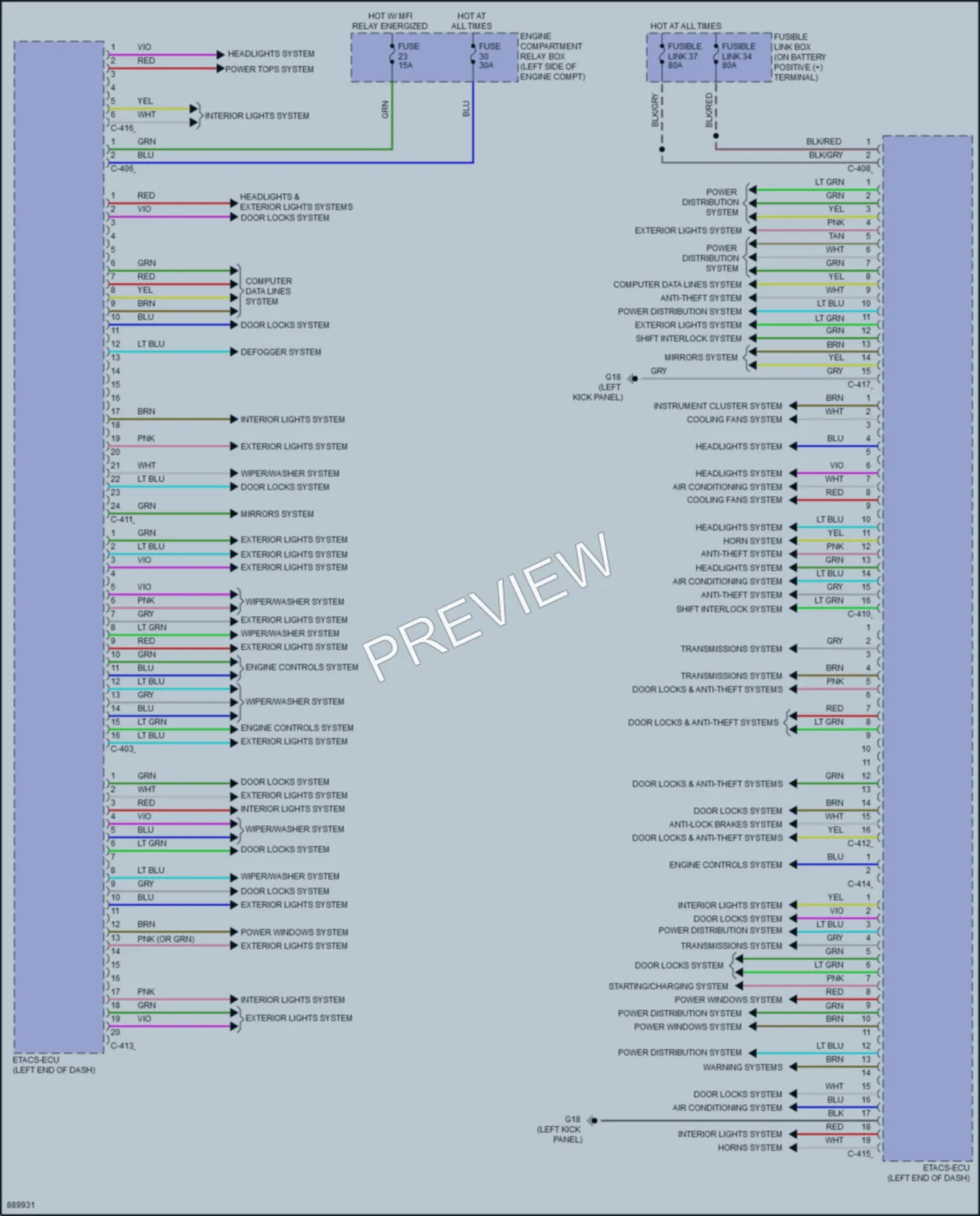 2024 Mitsubishi OutlanderSport Body Control Modules wiring diagram preview