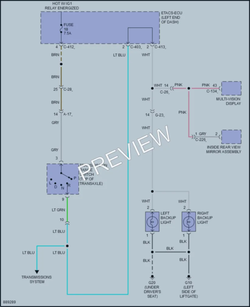2024 Mitsubishi OutlanderSport Exterior Lights wiring diagram preview