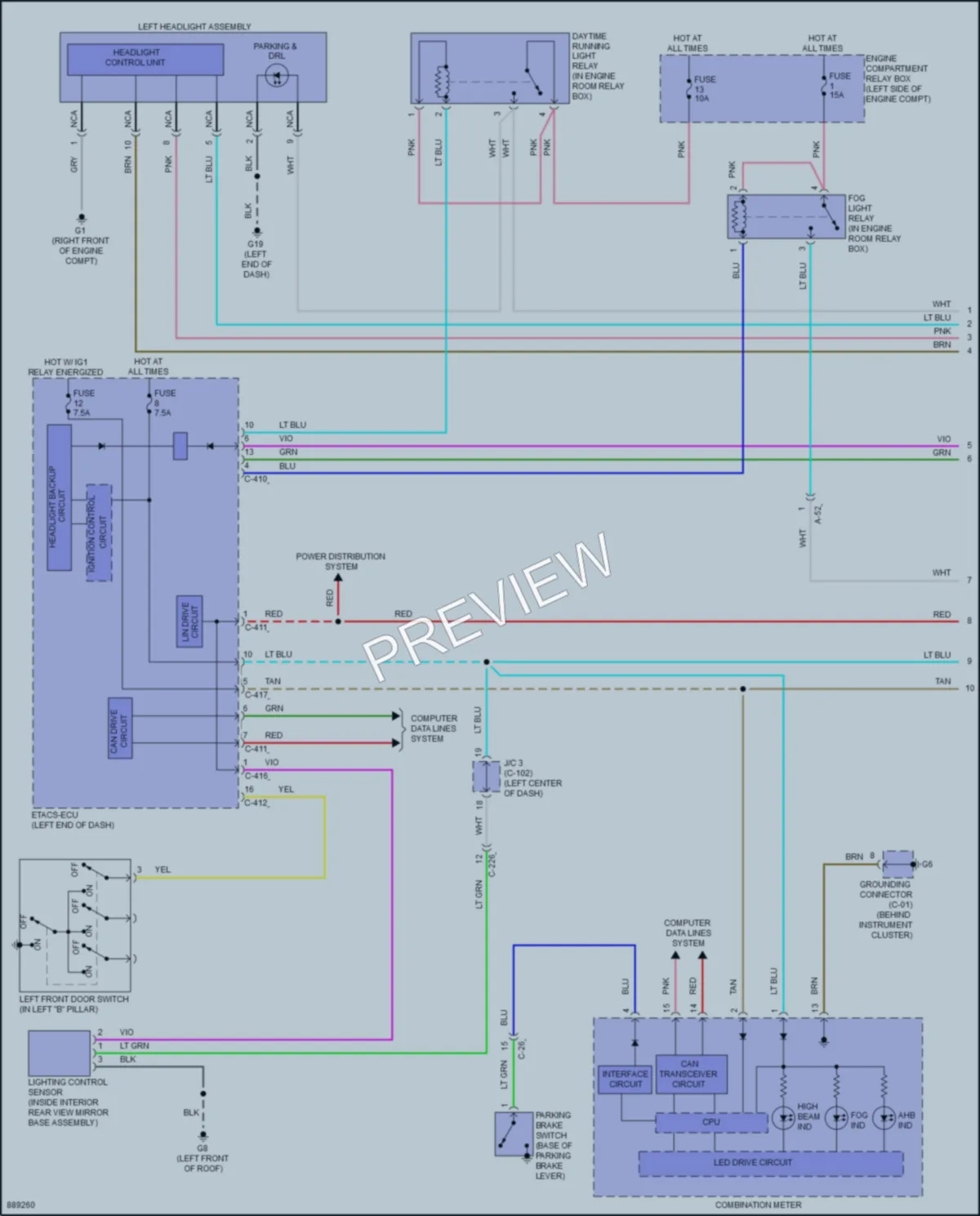 2024 Mitsubishi OutlanderSport Headlights wiring diagram preview