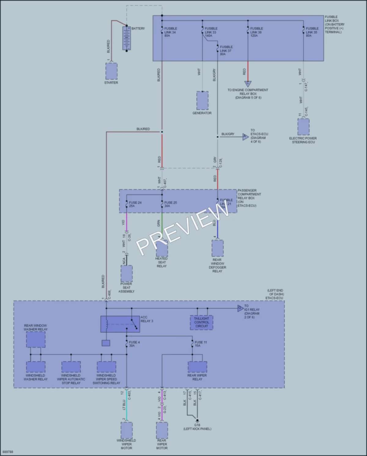 2024 Mitsubishi OutlanderSport Power Distribution wiring diagram preview
