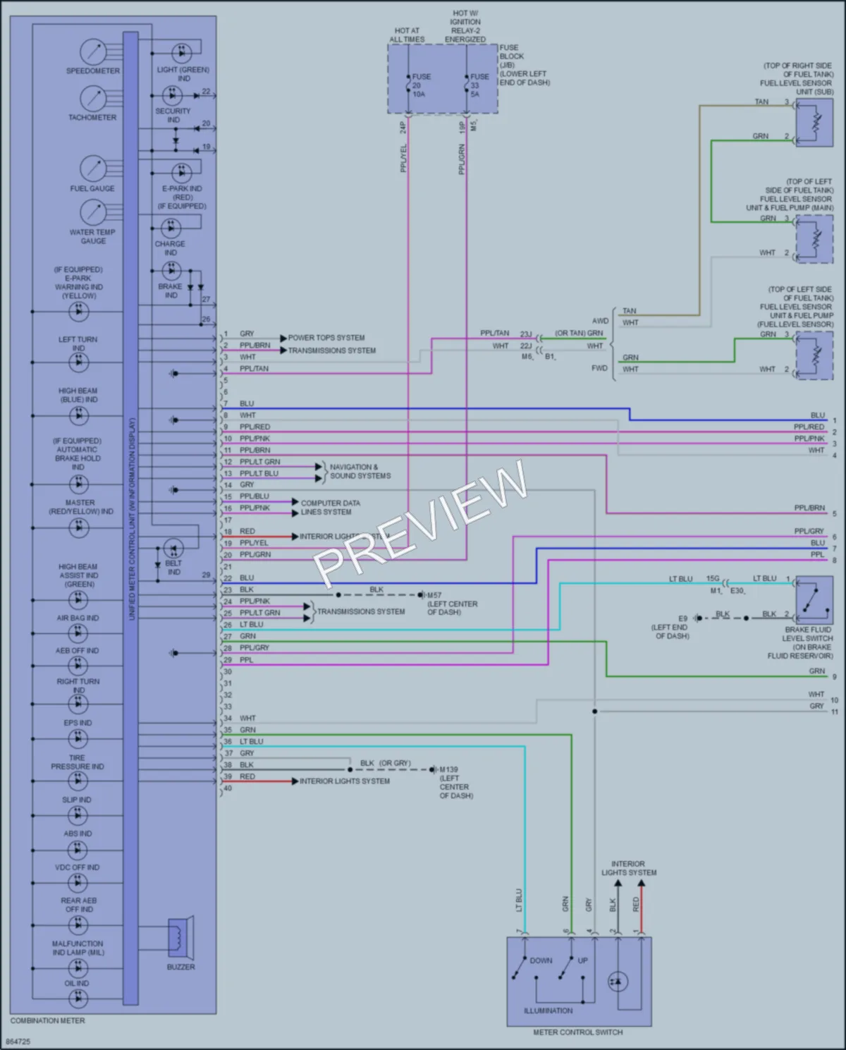 2024 Nissan Altima Instrument Cluster wiring diagram preview