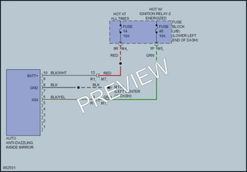 2024 Nissan Altima Power Mirrors wiring diagram preview