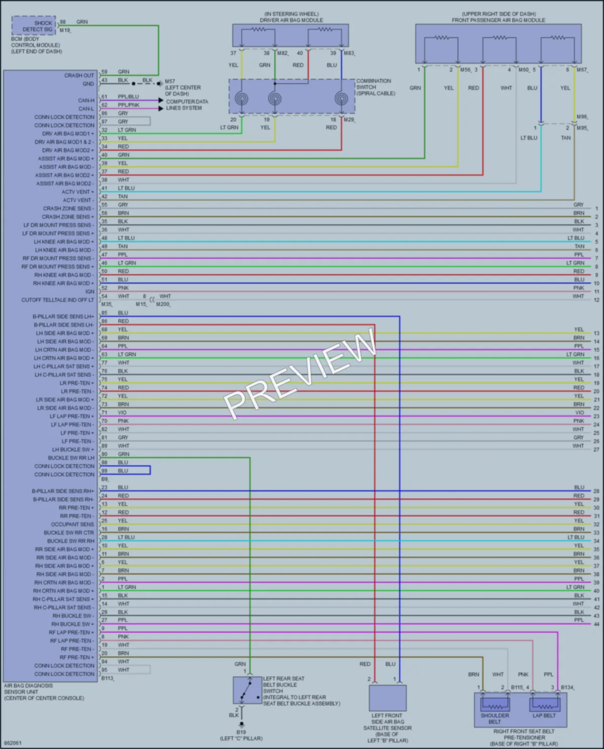 2024 Nissan Altima Supplemental Restraints wiring diagram preview
