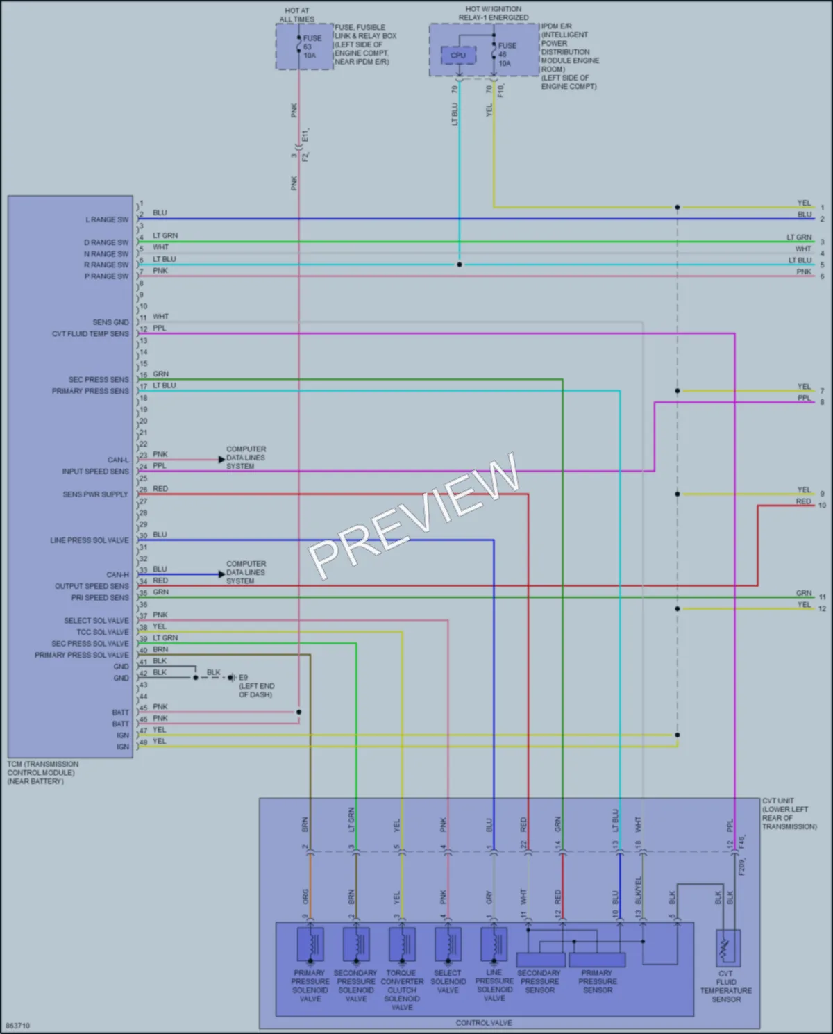 2024 Nissan Altima Transmission wiring diagram preview