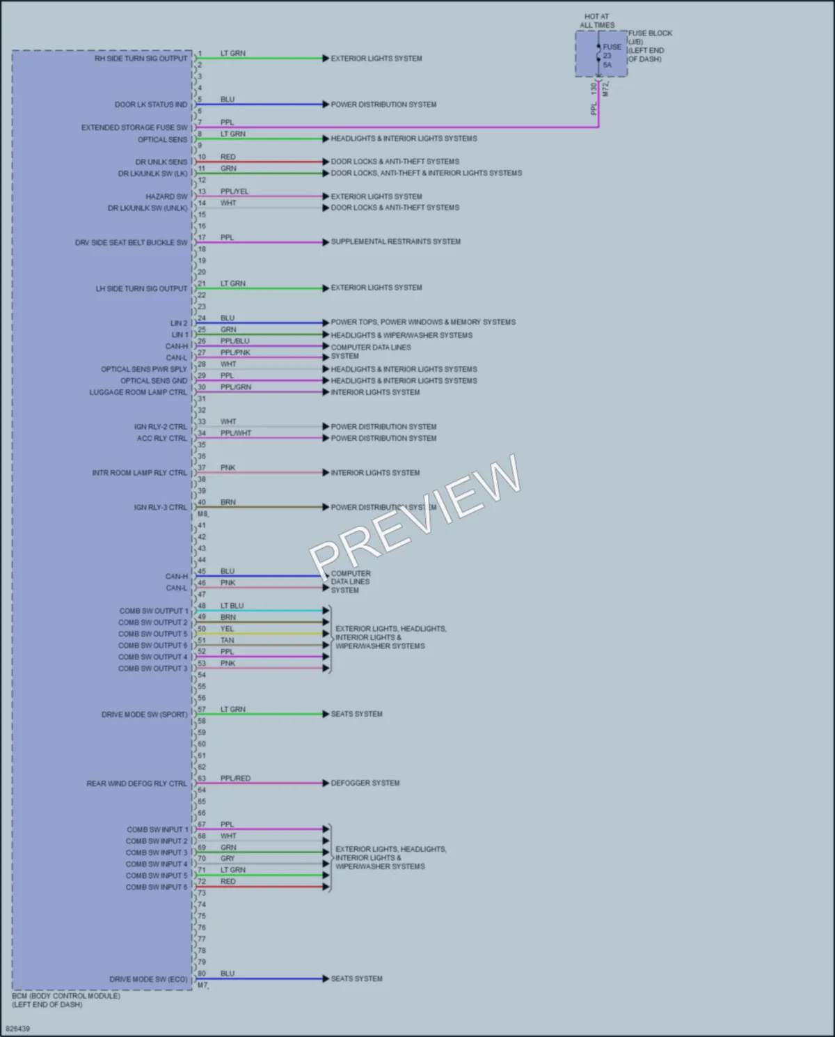 2024 Nissan Ariya Body Control Modules wiring diagram preview