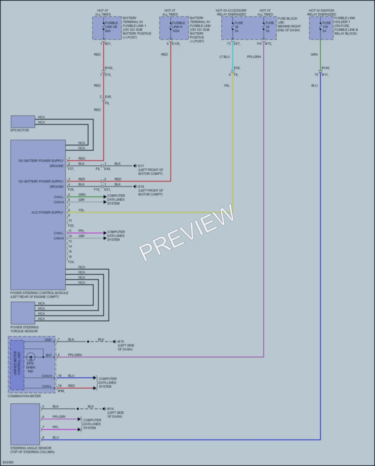 2024 Nissan Ariya Electronic Power Steering wiring diagram preview