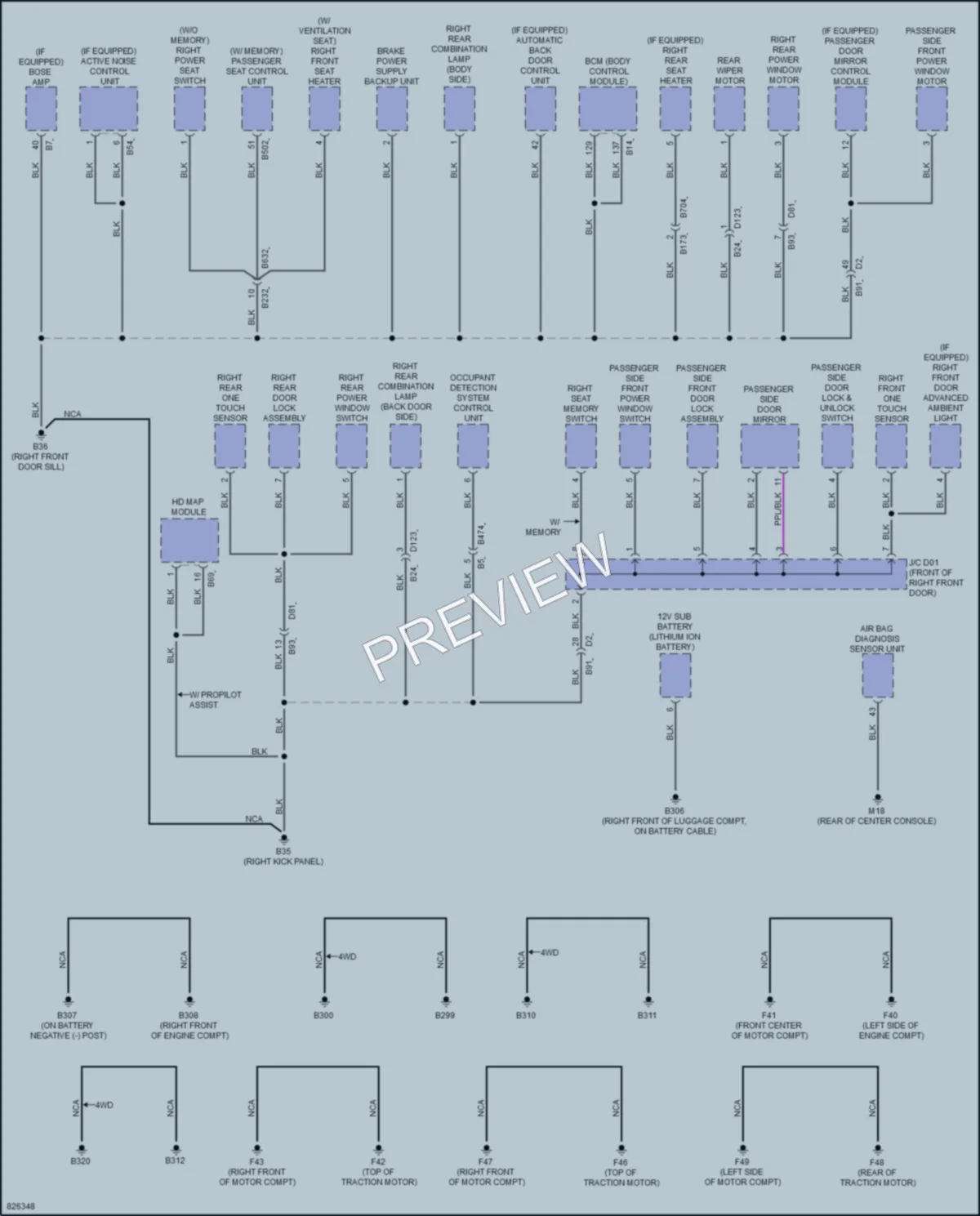 2024 Nissan Ariya Ground Distribution wiring diagram preview