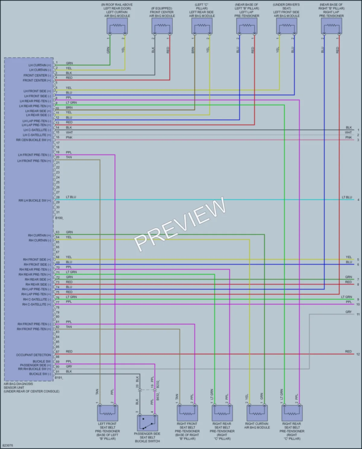 2024 Nissan Ariya Supplemental Restraints wiring diagram preview