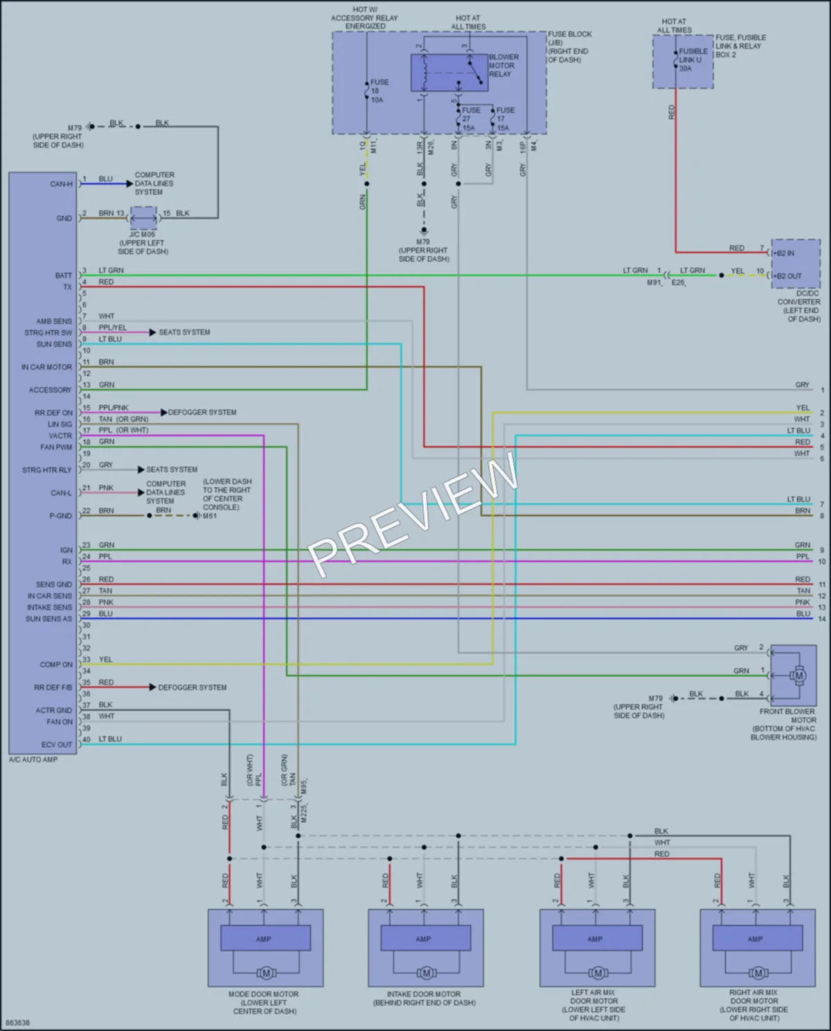 2024 Nissan Frontier Air Conditioning wiring diagram preview