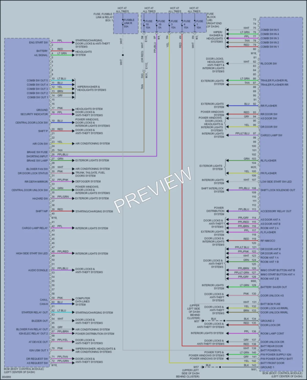 2024 Nissan Frontier Body Control Modules wiring diagram preview
