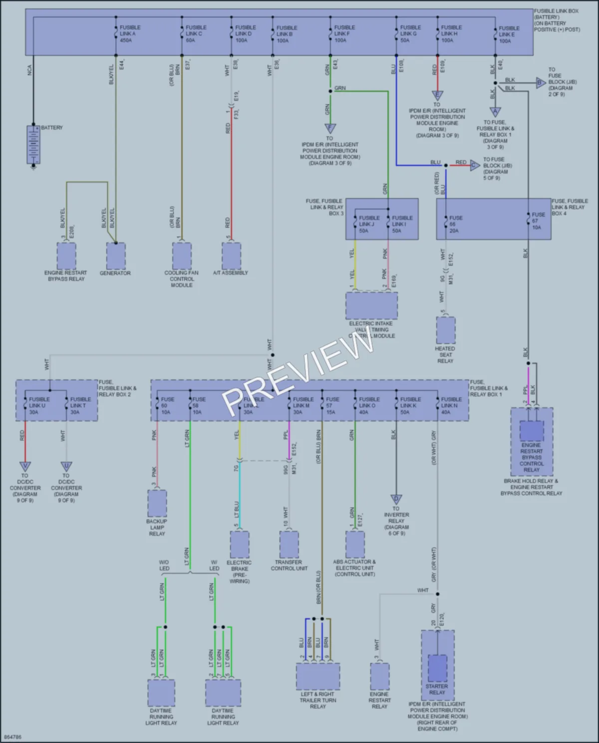 2024 Nissan Frontier Power Distribution wiring diagram preview