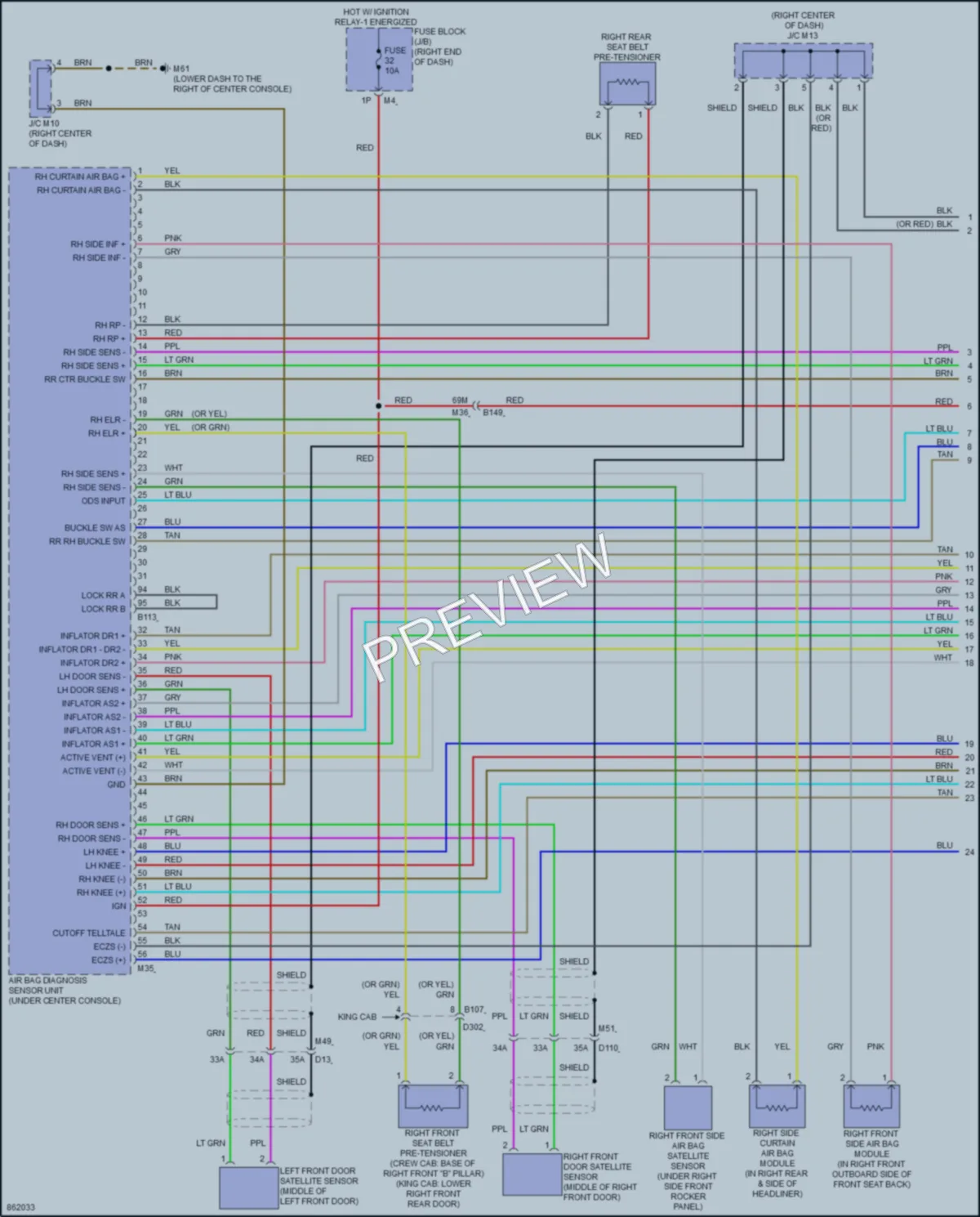2024 Nissan Frontier Supplemental Restraints wiring diagram preview