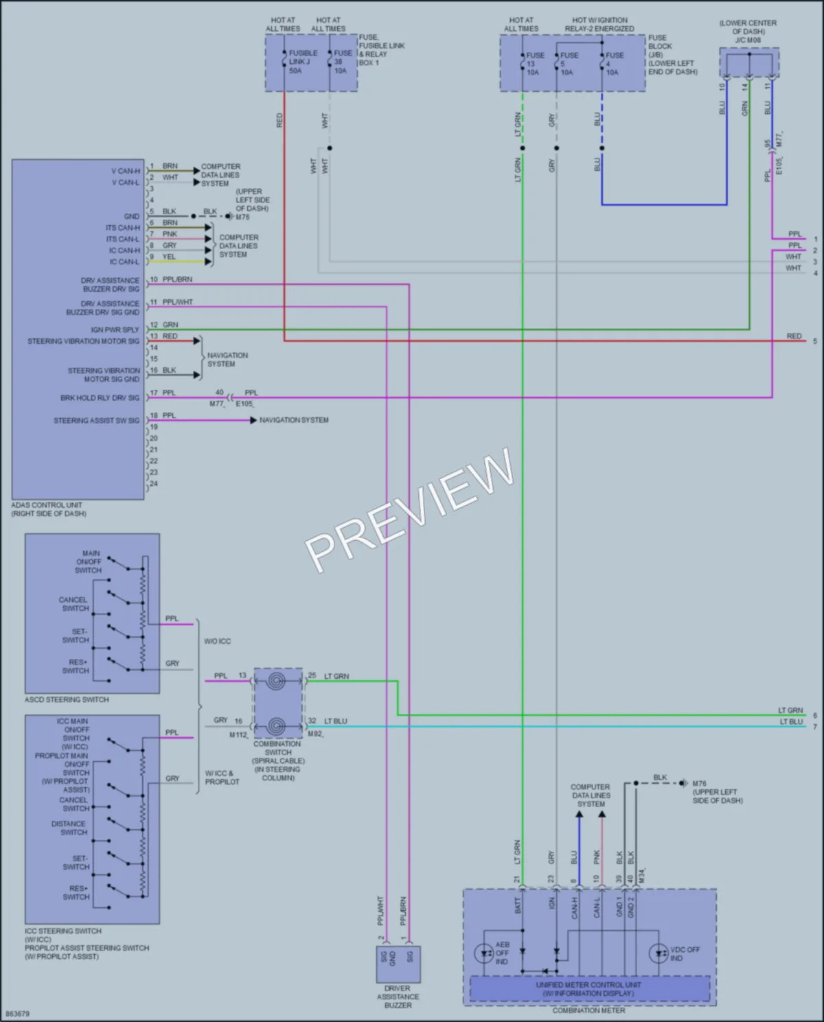 2024 Nissan LEAF Cruise Control wiring diagram preview