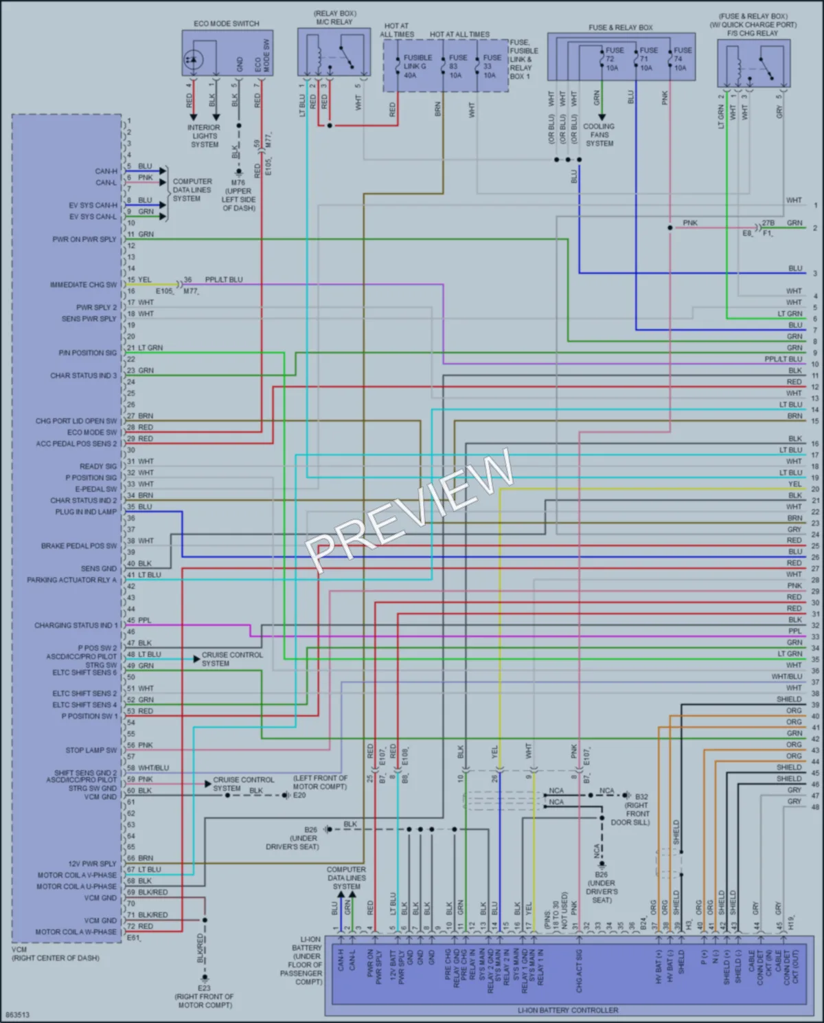 2024 Nissan LEAF Engine Performance wiring diagram preview