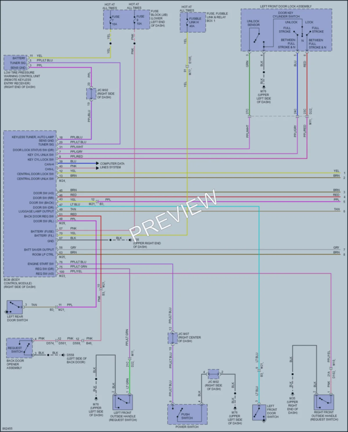 2024 Nissan LEAF Interior Lights wiring diagram preview
