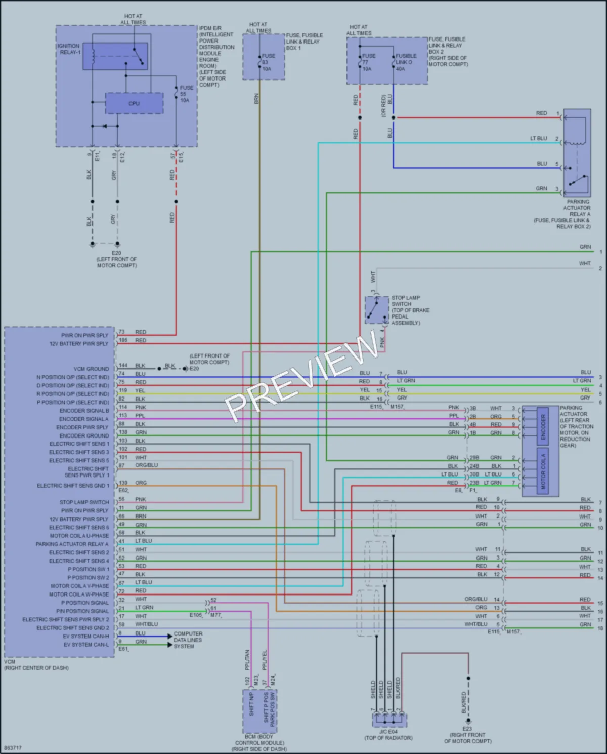 2024 Nissan LEAF Transmission wiring diagram preview