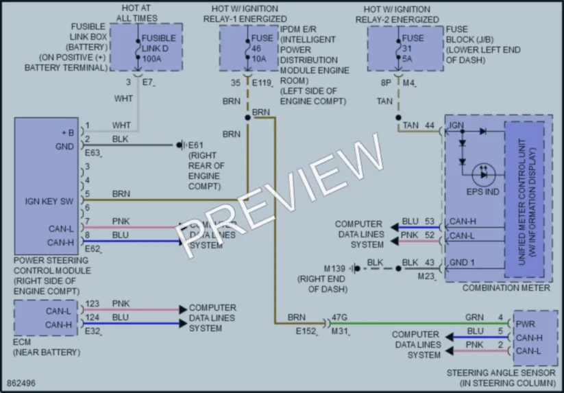 2024 Nissan Murano Electronic Power Steering wiring diagram preview