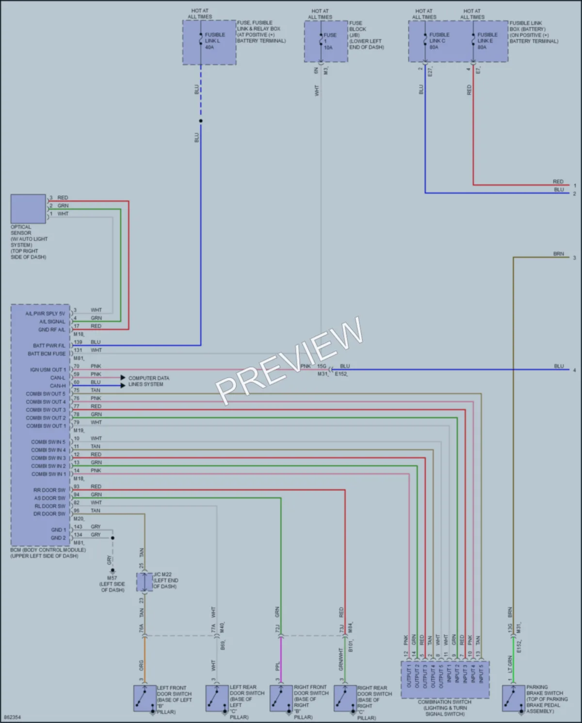 2024 Nissan Murano Headlights wiring diagram preview