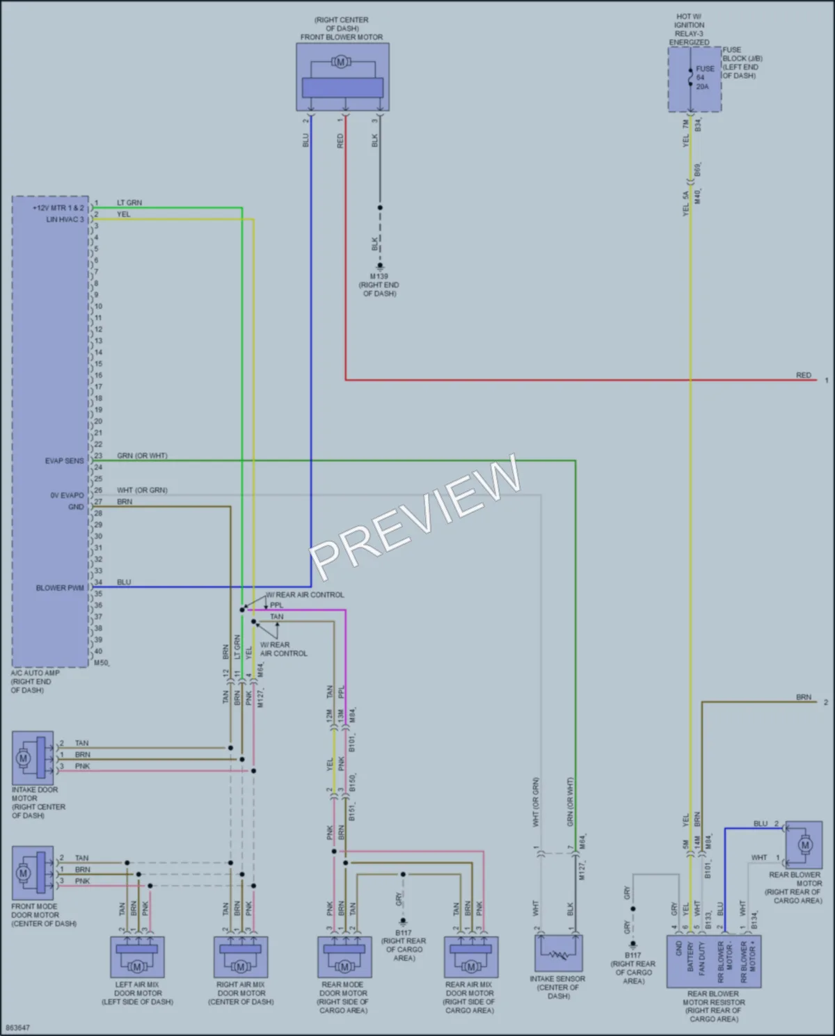 2024 Nissan Pathfinder Air Conditioning wiring diagram preview