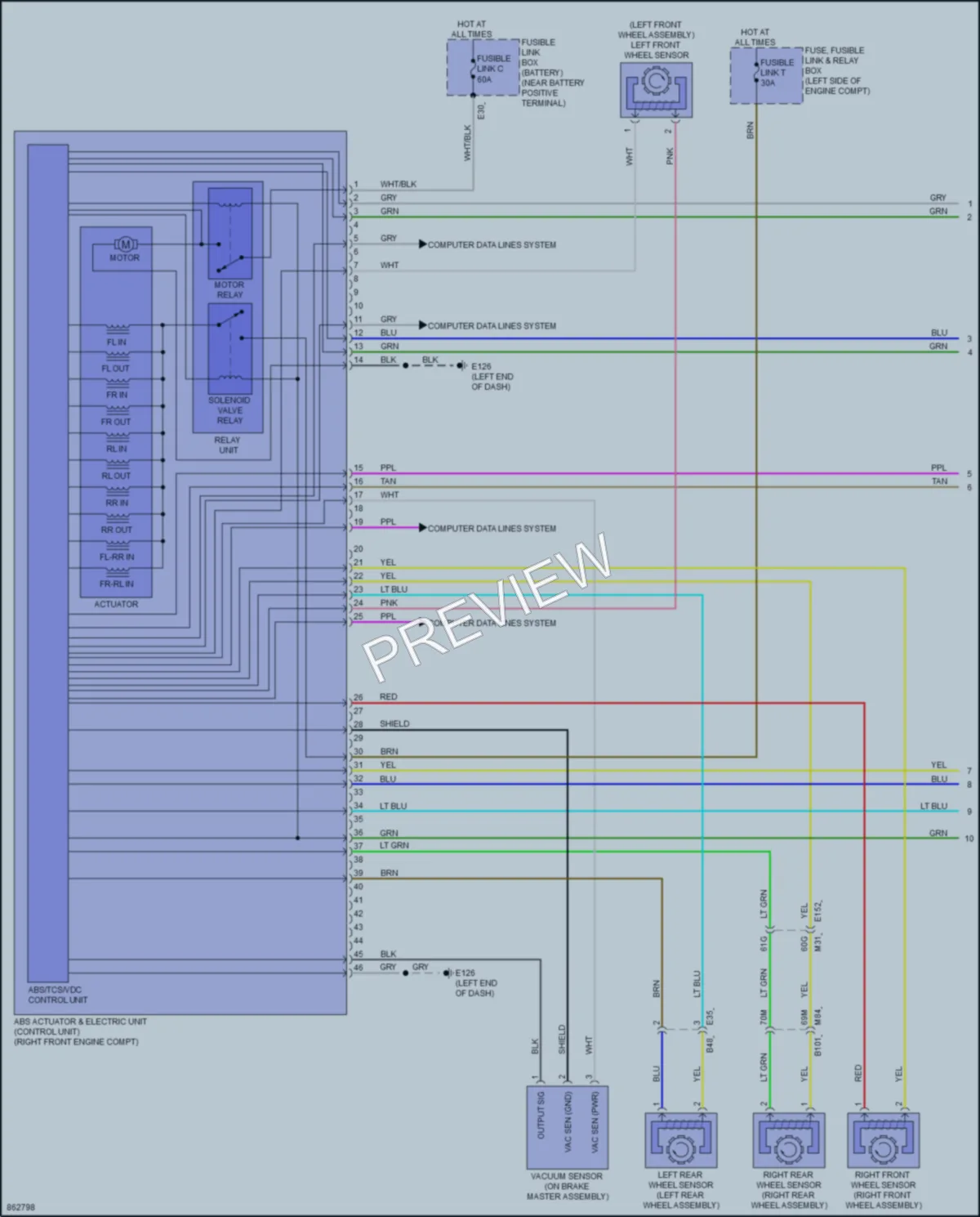 2024 Nissan Pathfinder Anti Lock Brakes wiring diagram preview