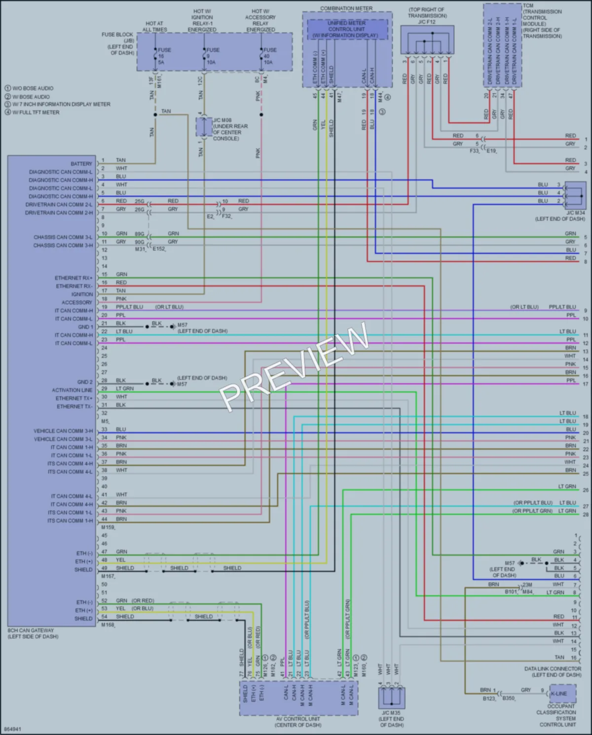 2024 Nissan Pathfinder Computer Data Lines wiring diagram preview